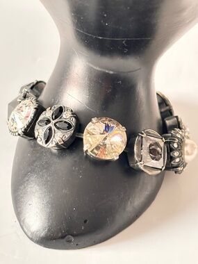 Unsigned Mariana Bracelet Soulful Black diamonds Austrian crystals